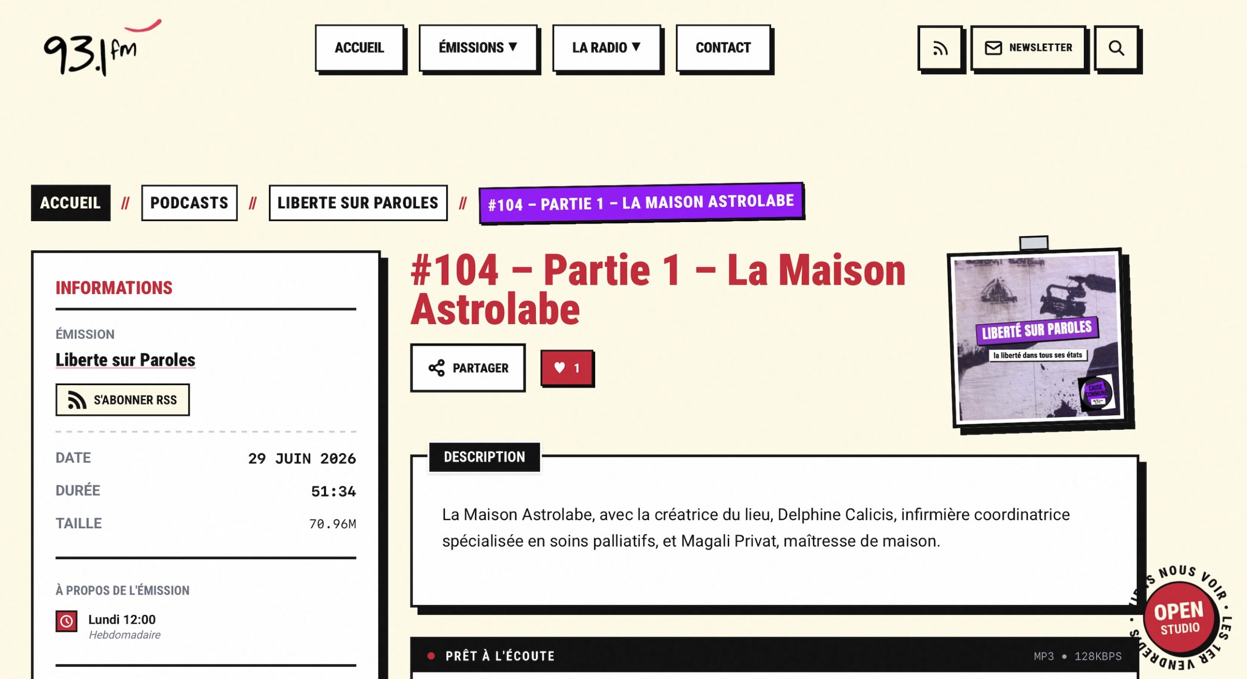 You are currently viewing PODCASTS – LIBERTÉ SUR PAROLES – LA MAISON ASTROLABE